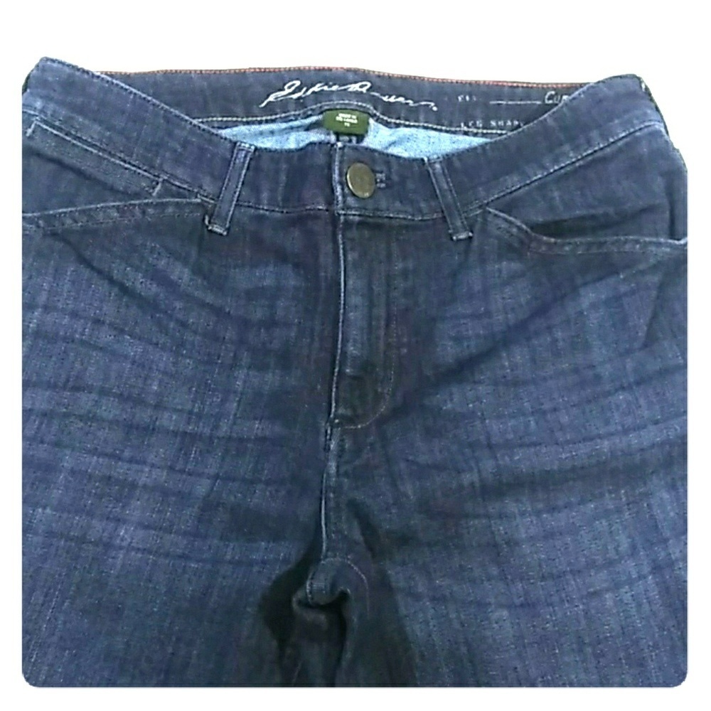 Eddie Bauer Curvy Capri Dark Blue Jean 30" - Picture 4 of 8